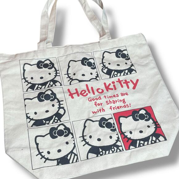 Hello Kitty Sanrio Tote Bag Friends School Lunch Travel Carry On Good Times - Picture 3 of 12